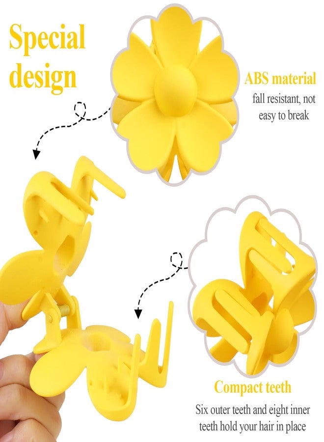 vivinin Flower Claw Clip 10 PCS Claw Clips, Hair Clips for Women Non Slip for Thick Hair Women Girls Gifts, 10 Colors - Image 3